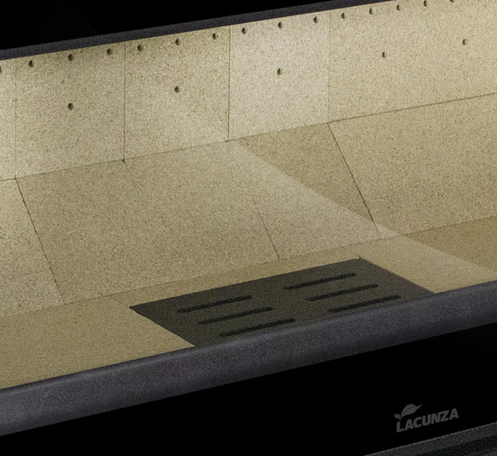 Detalj av Lacunza Adour 700 kamininsats