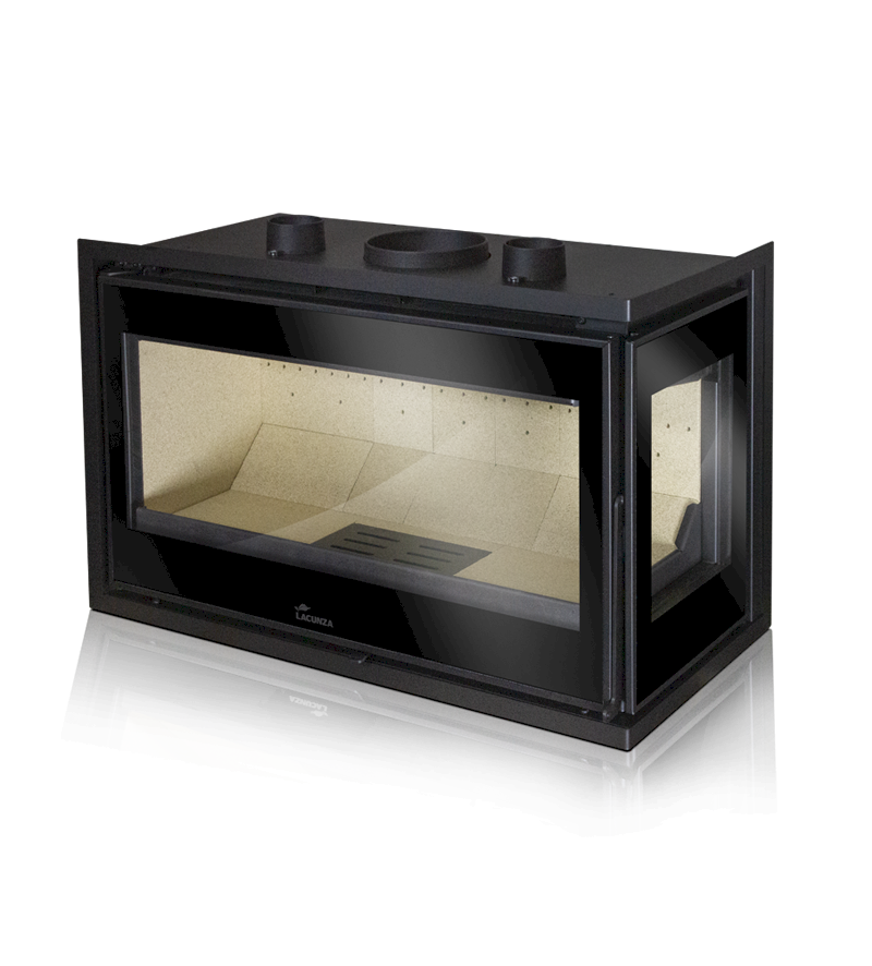 Lacunza Adour 800 CLD kamininsats – höger sidoglas