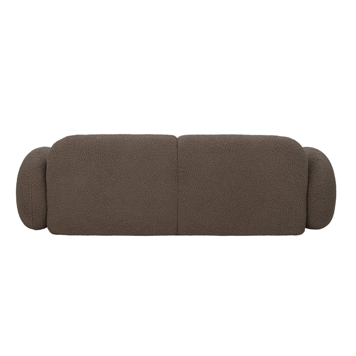 Bloomingville Magola soffa i brun bouclé – baksidan