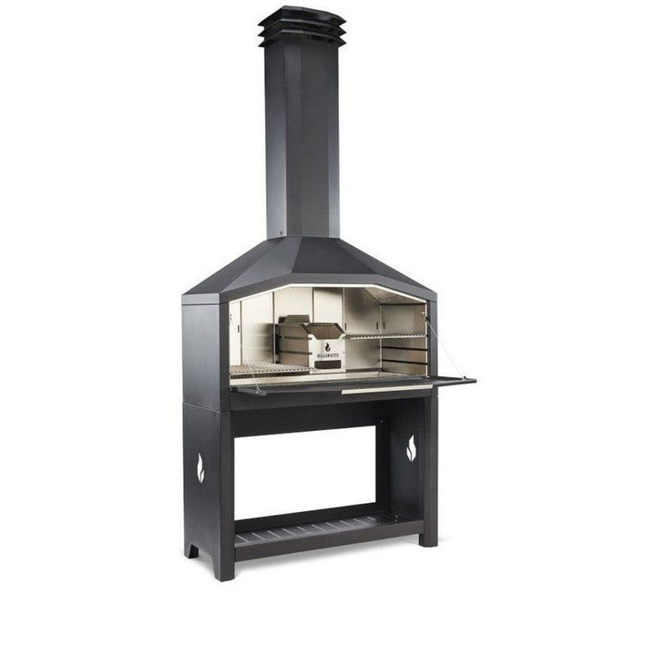 Braaimaster Kolgrill FS Duo Svart / Med skorsten SKU BRA-FS2B EAN 7421125584979