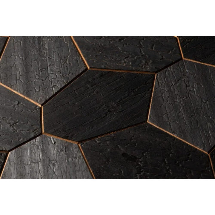 Emotionwood Väggpanel Hexagon Abachi Yakisugi