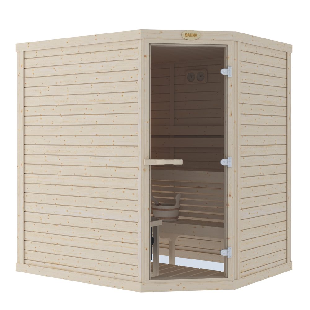 SAWO Indoor Sauna Standard Spruce Corner