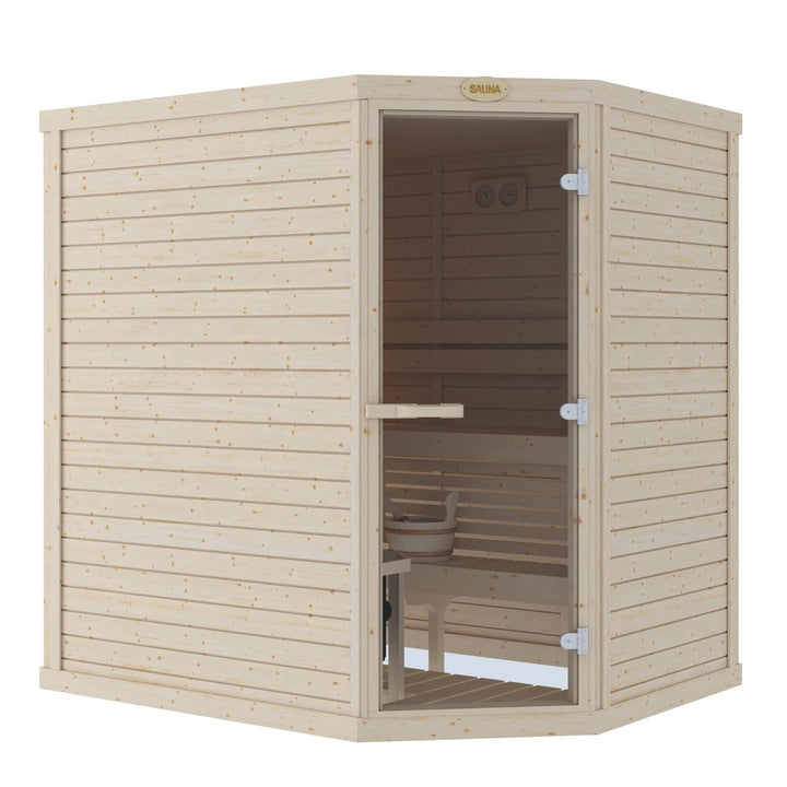 SAWO Indoor Sauna Standard Spruce Corner