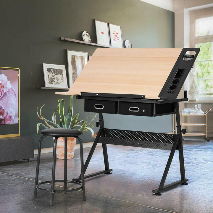 Justerbart ritbord med stol – barn