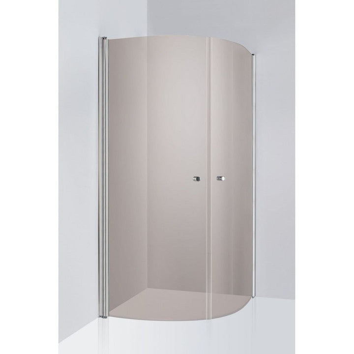 Duschbyggarna Duschhörn Corny De Luxe 900x900 mm / Krom / Bruntonat SKU DUB-B8009-90C EAN 7340138710086
