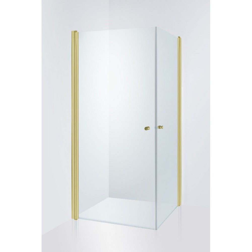 Duschbyggarna Duschhörn Twin De Luxe 700mm 700x1000 mm / Guld / Blåtonat SKU EAN