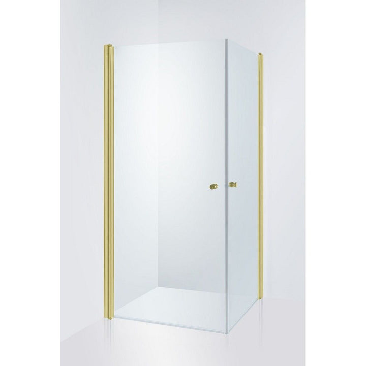 Duschbyggarna Duschhörn Twin De Luxe 900mm 900x1000 mm / Guld / Blåtonat SKU EAN