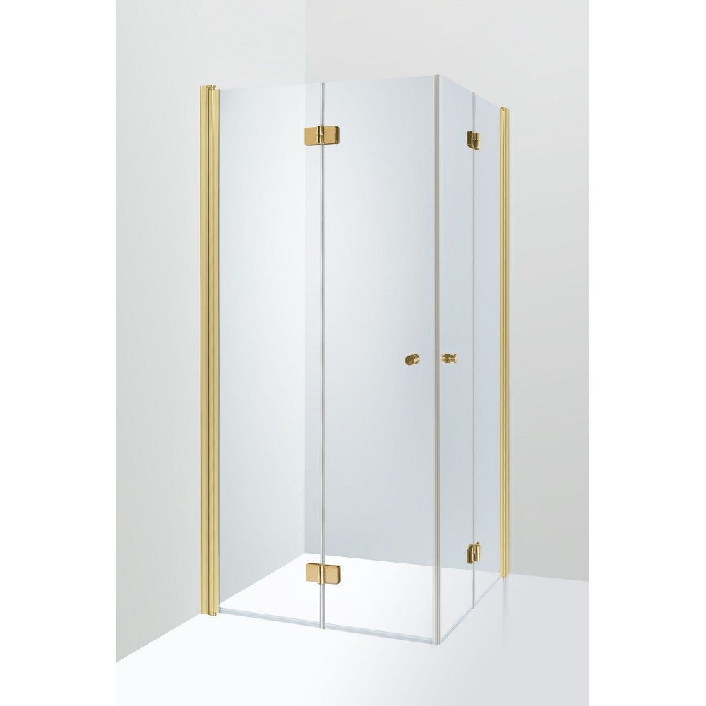 Duschbyggarna Duschhörna Palladium De Luxe Plus Klarglas / 1000x1000x2000 mm / Guld SKU DUB-B81371-1DO100 EAN