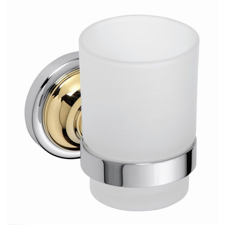 Duschbyggarna Tandborstglas Classic Krom/Guld / Enkel SKU DUB-C1410 EAN 7340138723321