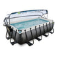 Exit Toys Pool Black Leather Medium med Filterpump + Tak