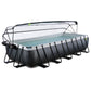 Exit Toys Pool Black Leather Medium med Filterpump + Tak