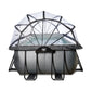 Exit Toys Pool Black Leather Medium med Filterpump + Tak