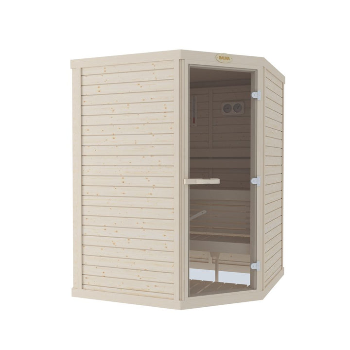 SAWO Indoor Sauna Standard Aspen corner