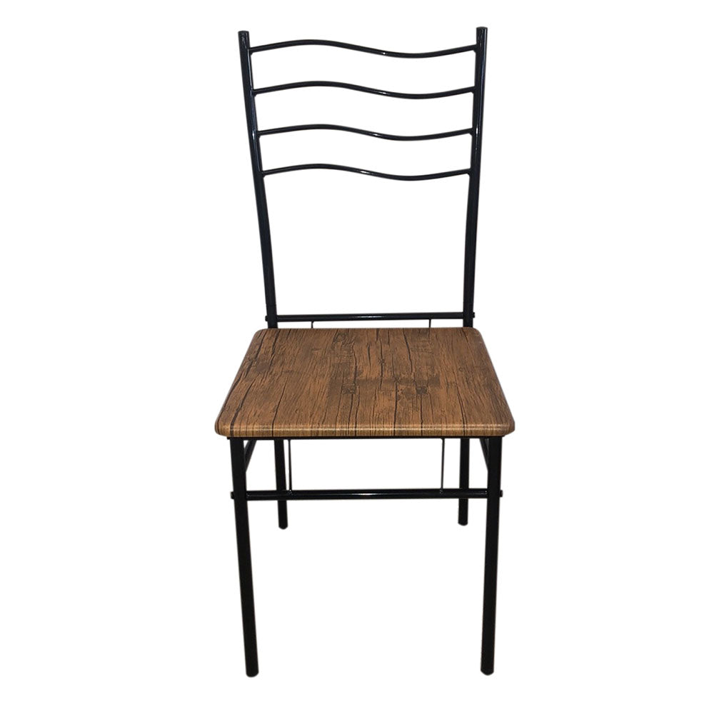 Spisebord med metalstel og 4 stole