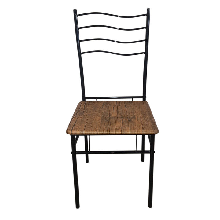 Spisebord med metalstel og 4 stole
