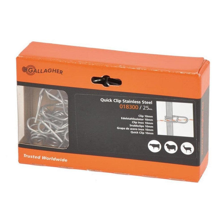 Gallagher Clips för Glasfiberstolpe 25-pack SKU CAE-018300 EAN 9414701018300