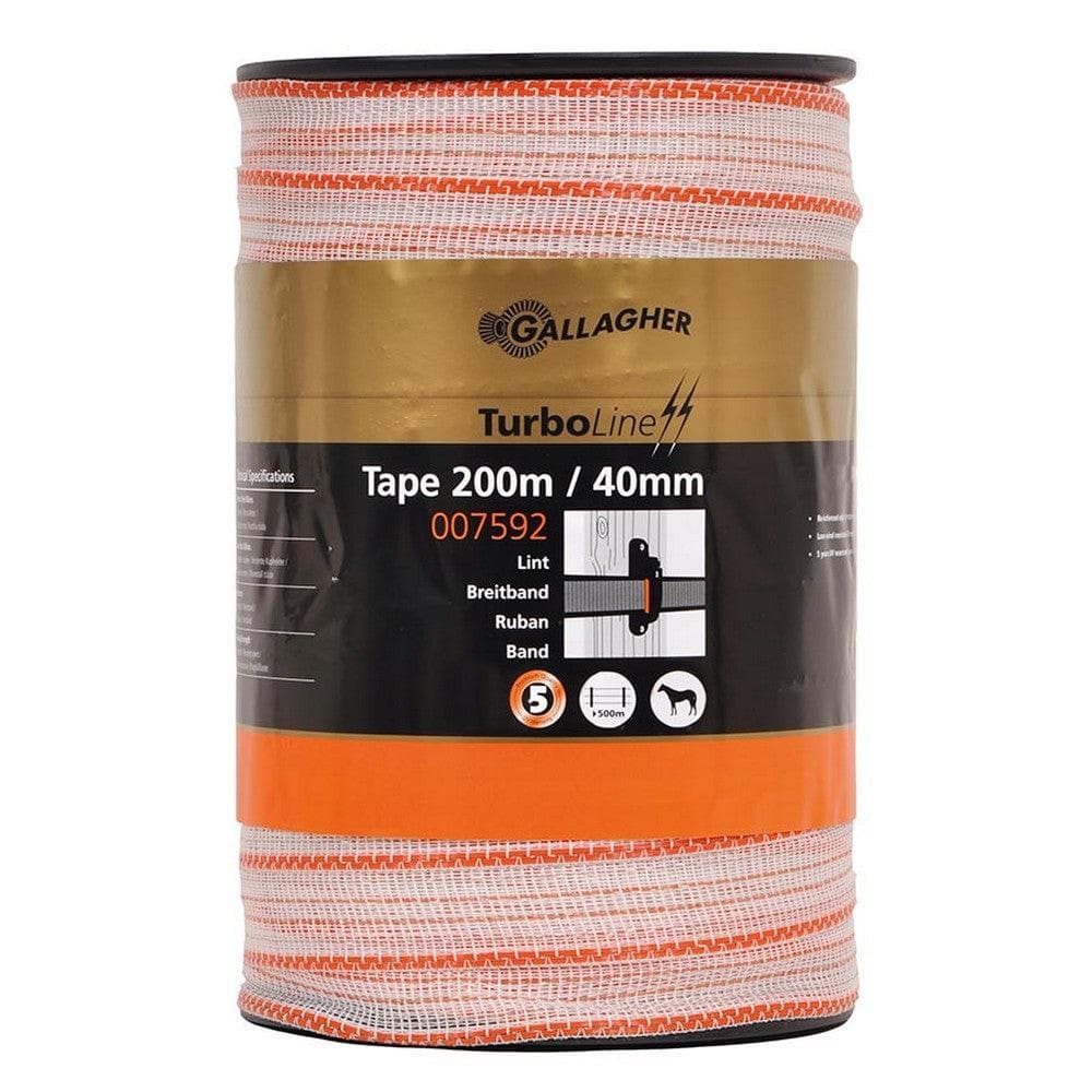 Gallagher Elstängsel band TurboLine Vit / 40mm x 200m SKU GAL-007592 EAN 8713235007592