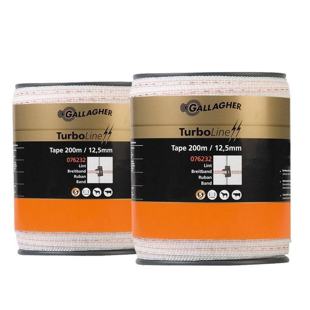 Gallagher Elstängsel band TurboLine Vit / 2x12.5mm x 200m SKU GAL-079438 EAN 8713235079438