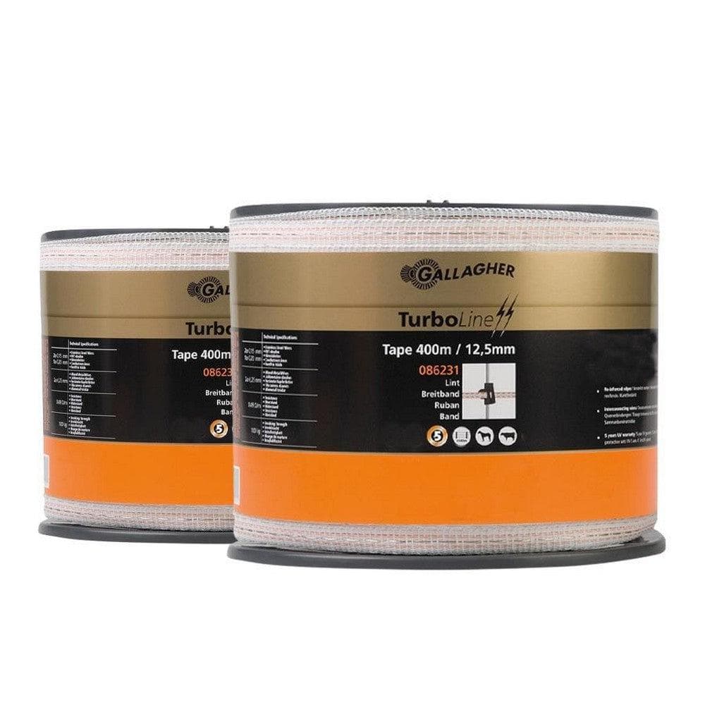 Gallagher Elstängsel band TurboLine Vit / 2x12.5mm x 400m SKU GAL-079445 EAN 8713235079445