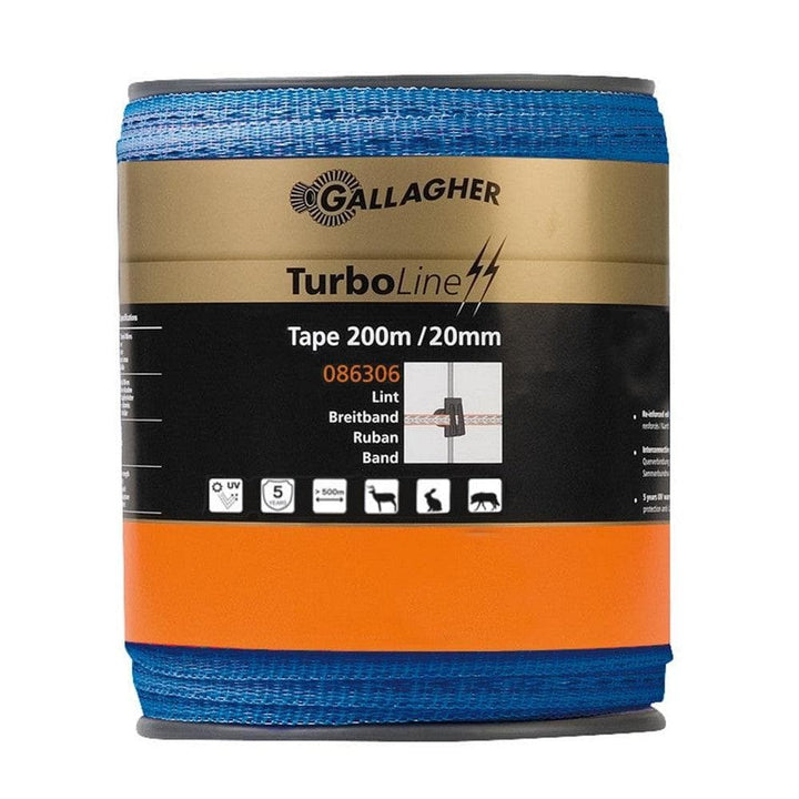 Gallagher Elstängsel band TurboLine Blå / 20mm x 200m SKU GAL-086306 EAN 8713235086306