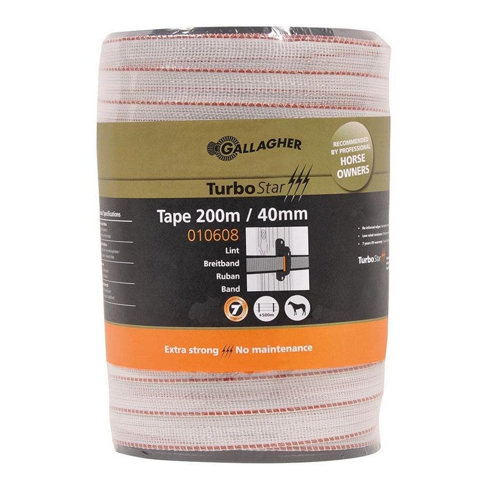 Gallagher Elstängsel band TurboStar Vit / 200m SKU GAL-010608 EAN 8713235010608