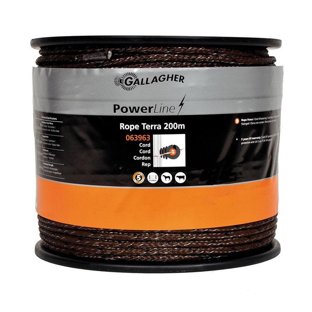 Gallagher Stängseltråd PowerLine Rope Terra / 200m SKU GAL-063963 EAN 8713235063963