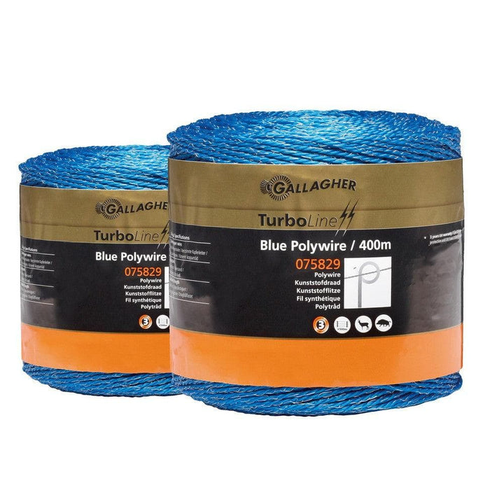 Gallagher Stängseltråd TurboLine Polywire 2x400m SKU GAL-079452 EAN 8713235079452