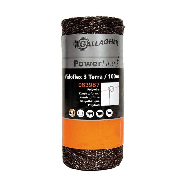 Gallagher Stängseltråd Vidoflex 3 PowerLine Terra SKU GAL-063987 EAN 8713235063987