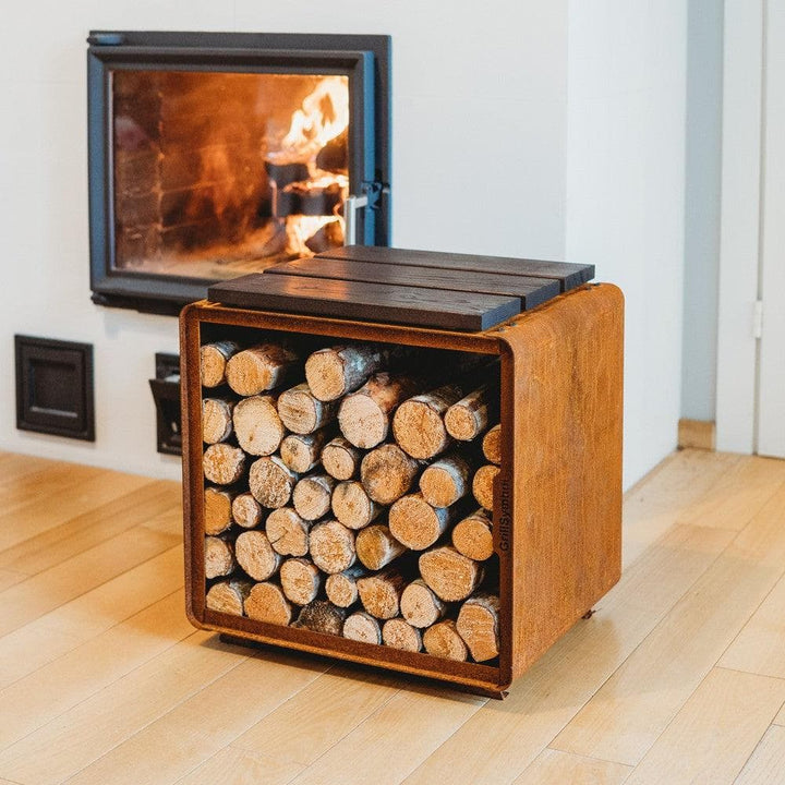GrillSymbol Vedstativ Enzo Rack Cortenstål SKU EAN