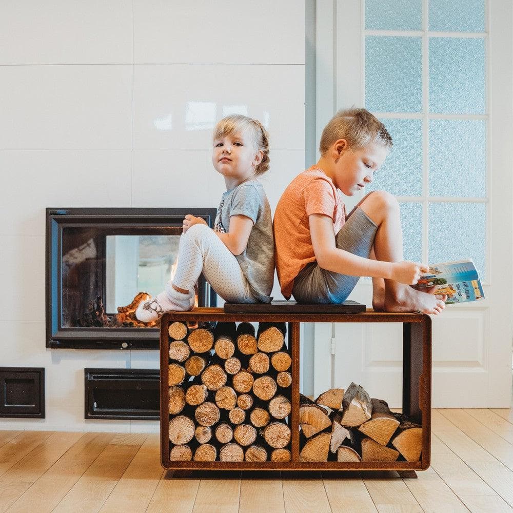 GrillSymbol Vedstativ Enzo Rack Cortenstål SKU EAN