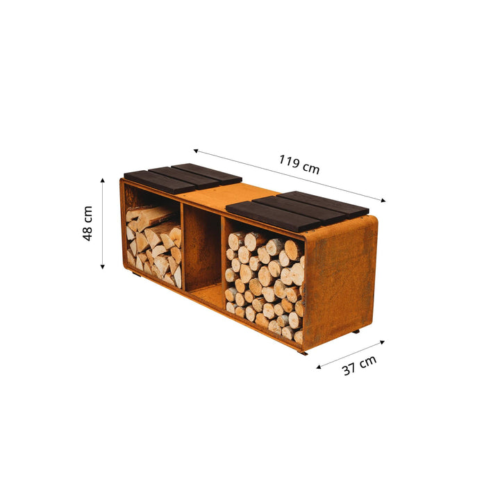 GrillSymbol Vedstativ Enzo Rack Cortenstål SKU EAN