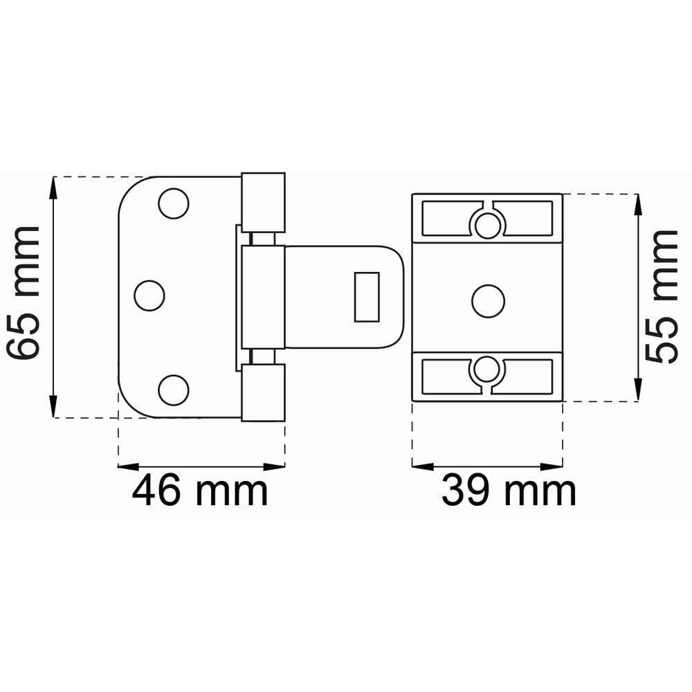 Habo Gångjärn Symmetriskt 2465 2-pack SKU EAN