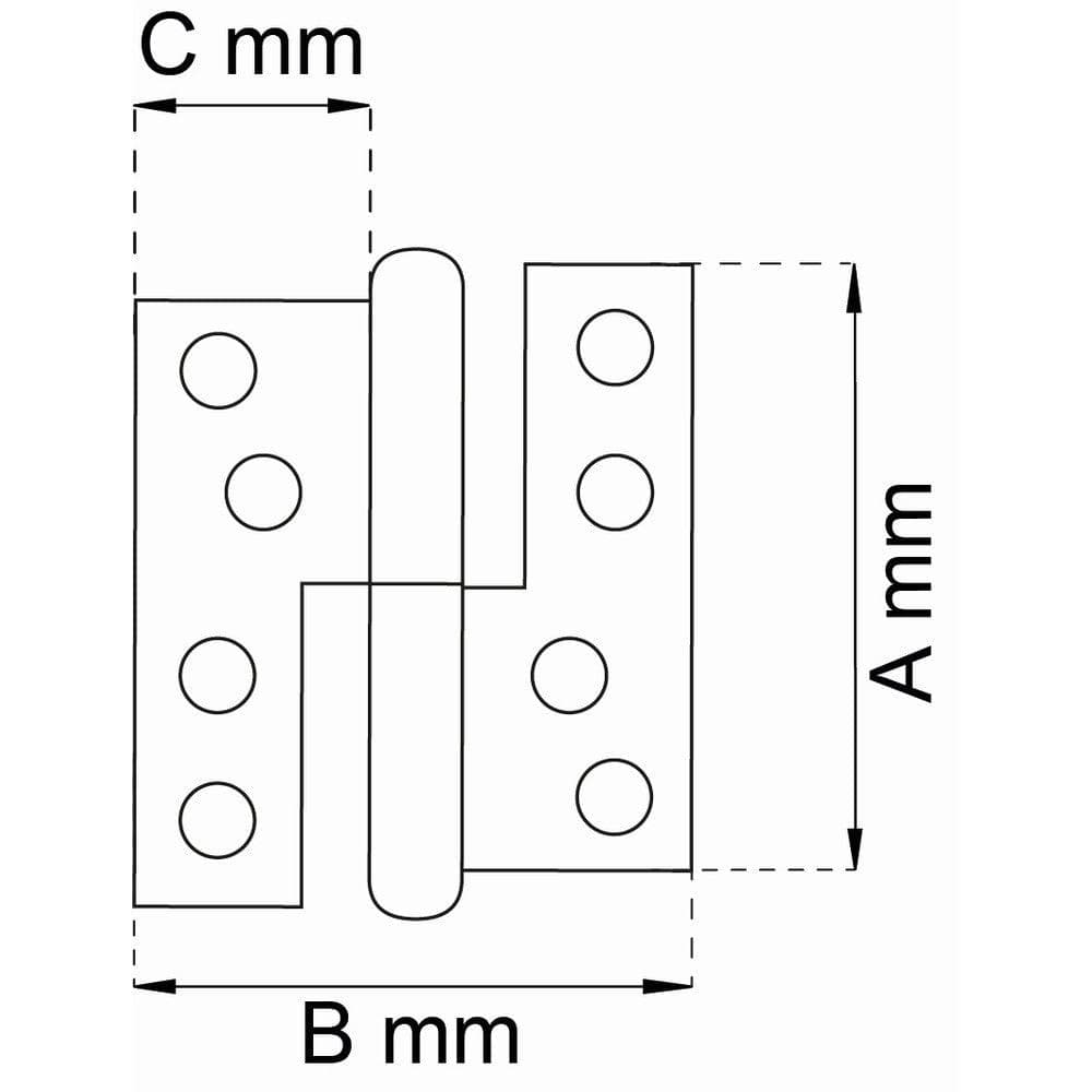 Habo Lyftgångjärn Galvaniserad 2-pack SKU EAN