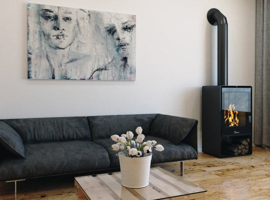 Lacunza Atlantic 613 braskamin i miljö