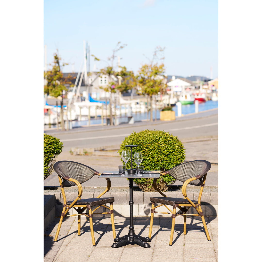 House Nordic Bistro cafébord med gjutjärnsfot – mörkgrå/svart
