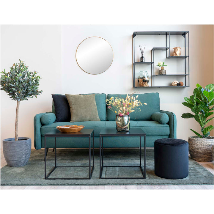 House Nordic Vita sidobord – svart i vardagsrumsmiljö