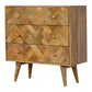 3 Drawer Zig-Zag Patterned Patchwork Chest-2