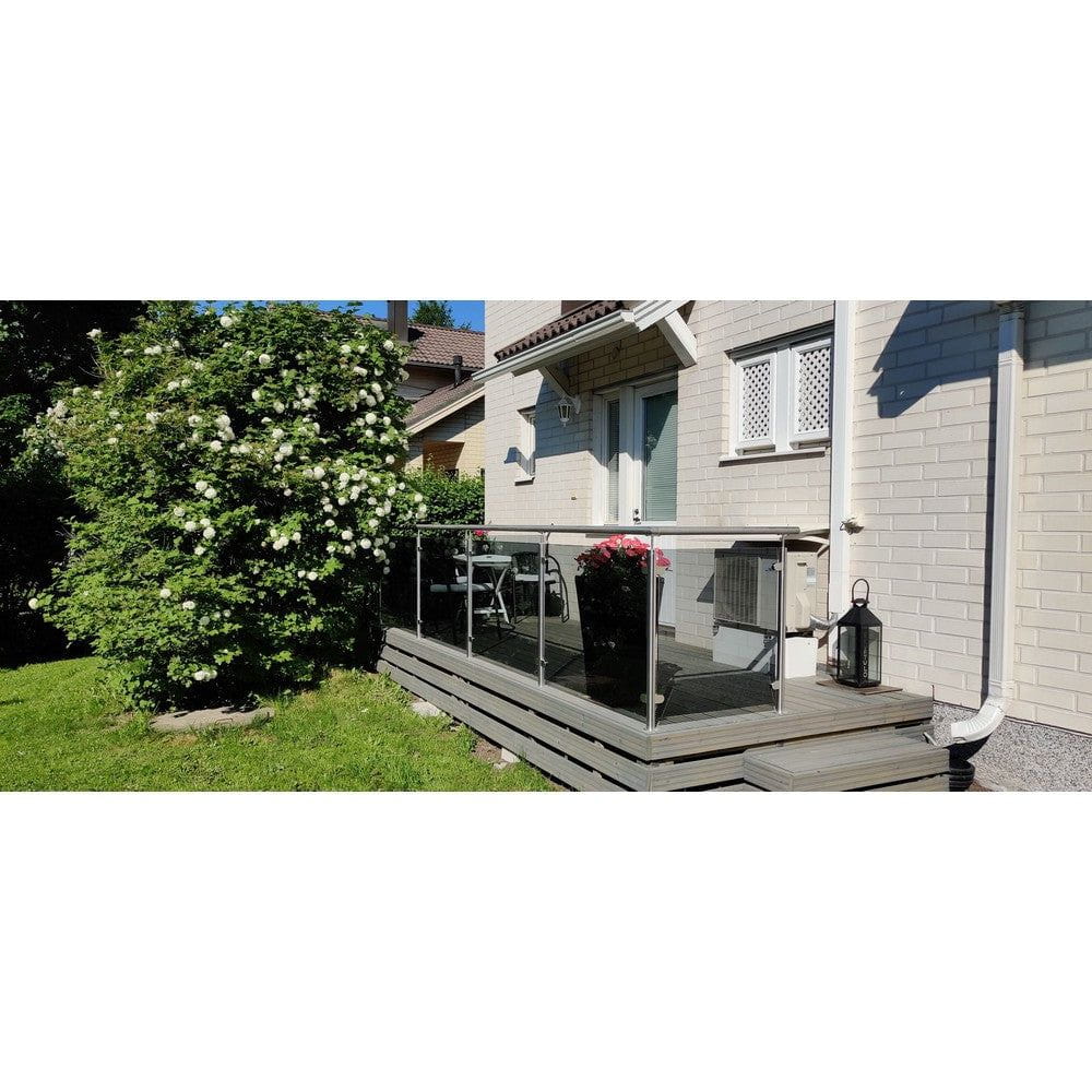 JM Stugor &amp; Fritid Glasräcke med Stolpe Golvfäste SKU EAN