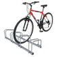 Vonkajší stojan na 4 bicykle, strieborný