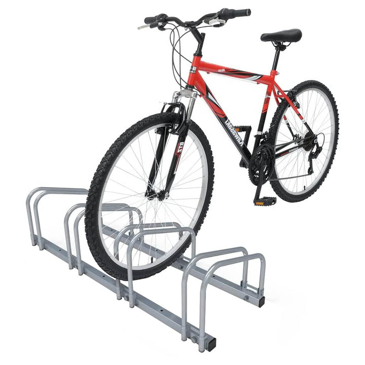 Vonkajší stojan na 4 bicykle, strieborný-3
