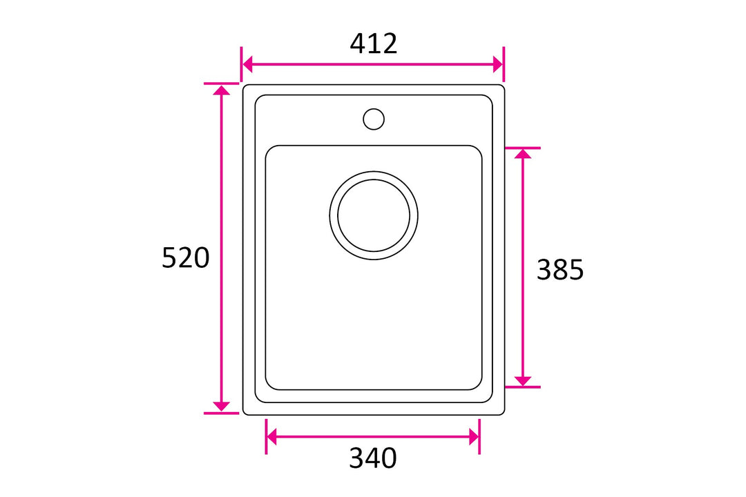 Stala ONE-T34 − ONE sink with a mixer tap area