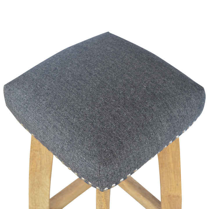 Black Tweed Studded Bar Stool for resell