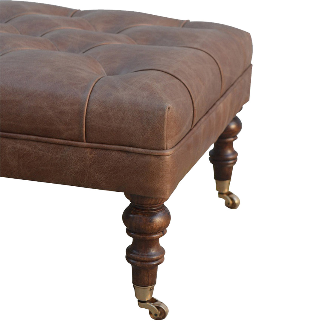 Buffalo Leather Ottoman-6