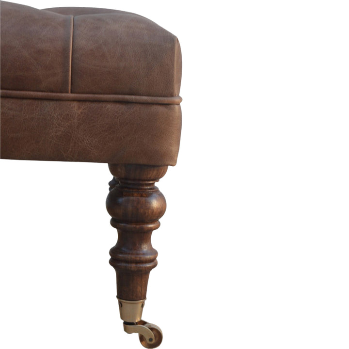 Buffalo Leather Ottoman-7