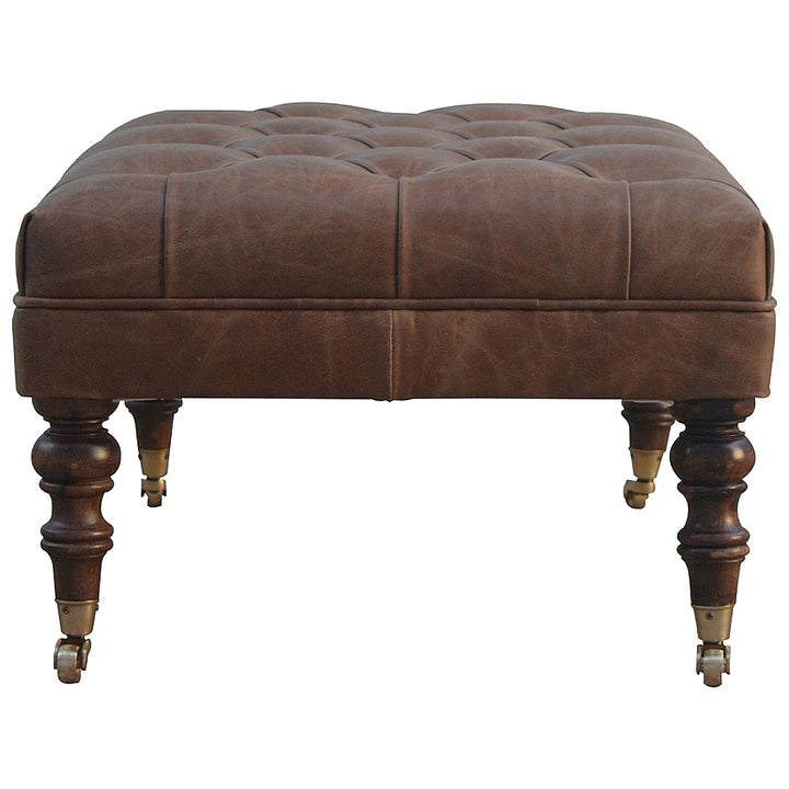 Buffalo Leather Ottoman-9