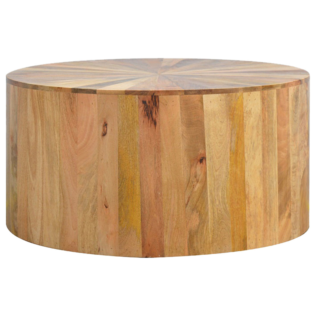 Round Wooden Coffee Table-3