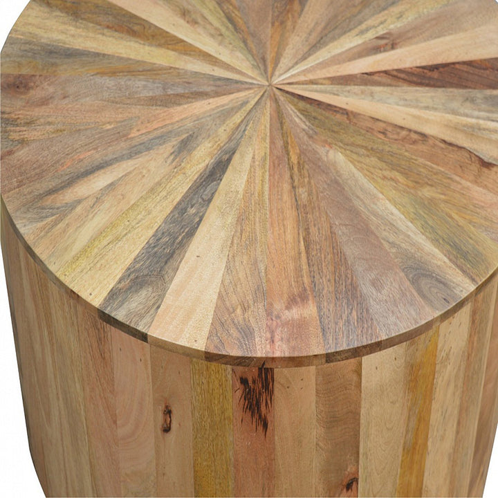 Round Wooden Coffee Table-5
