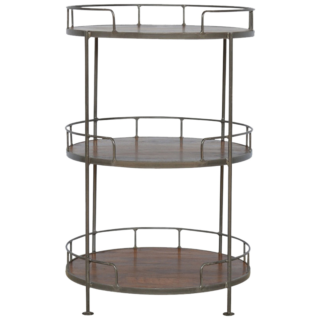 Industrial Round Butler Tray Table-3