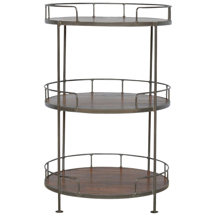 Industrial Round Butler Tray Table-3