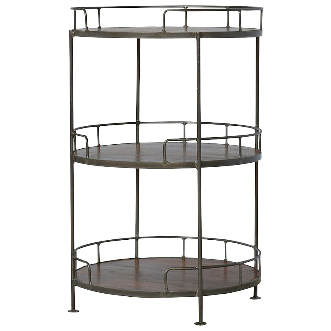 Industrial Round Butler Tray Table-5